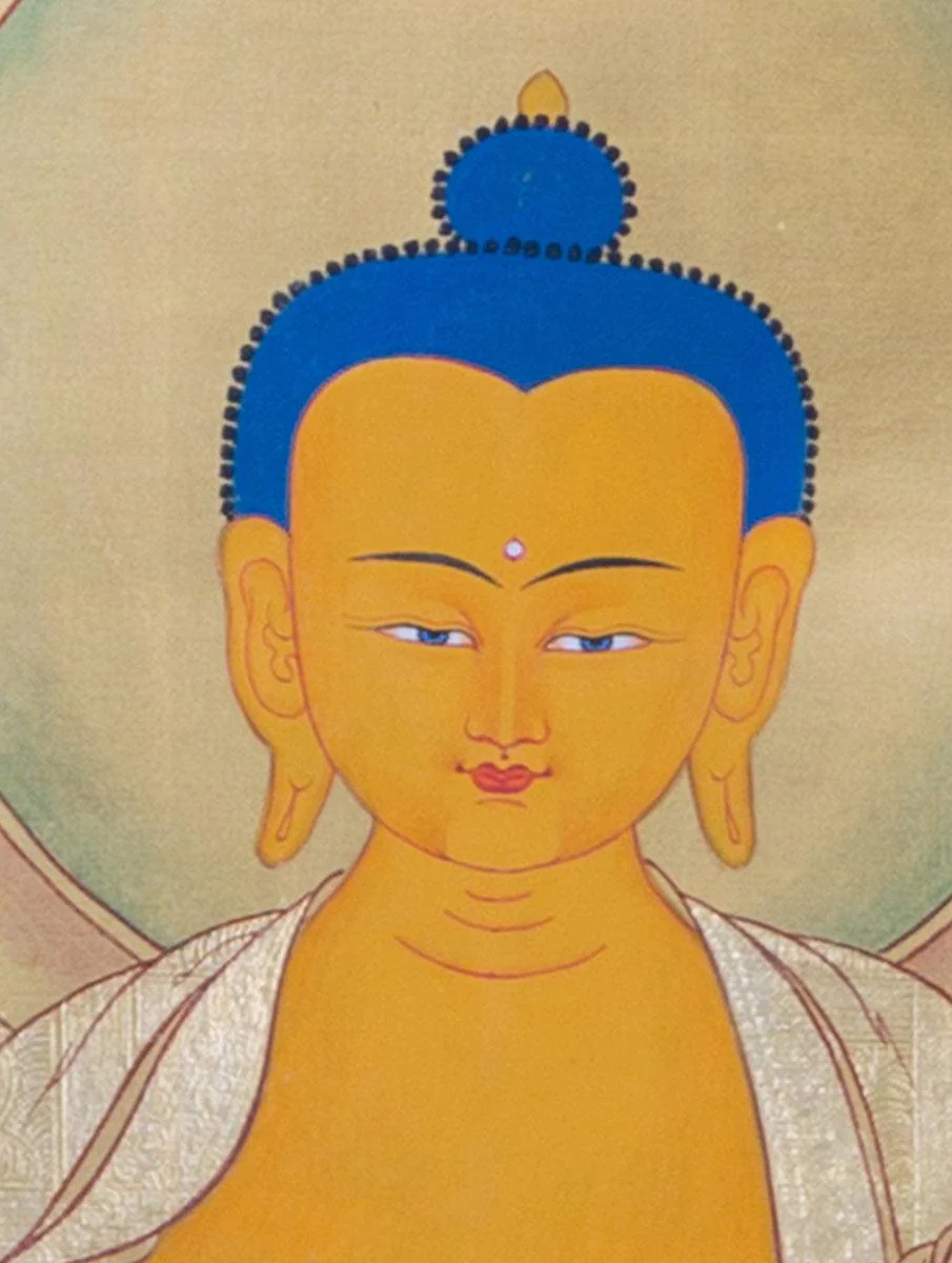 108 Buddha thangka on gold - Image 3