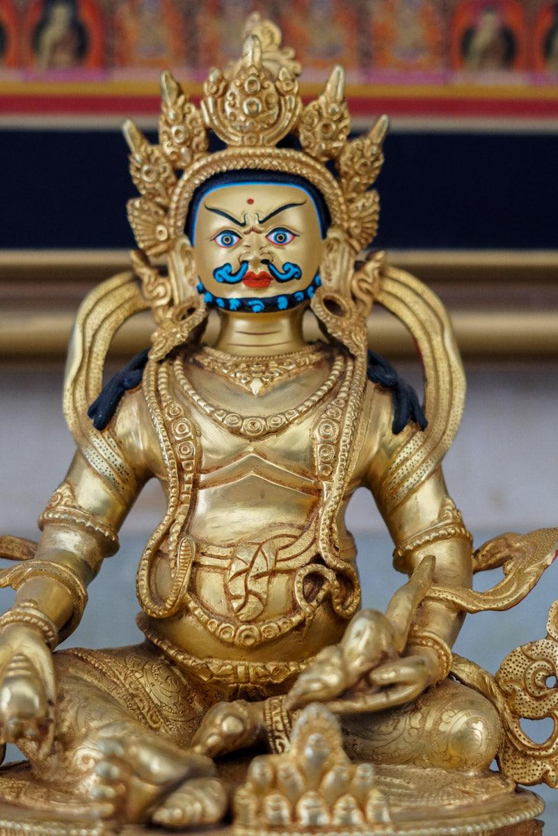 Gold Plated Zambala Statue - Image 5