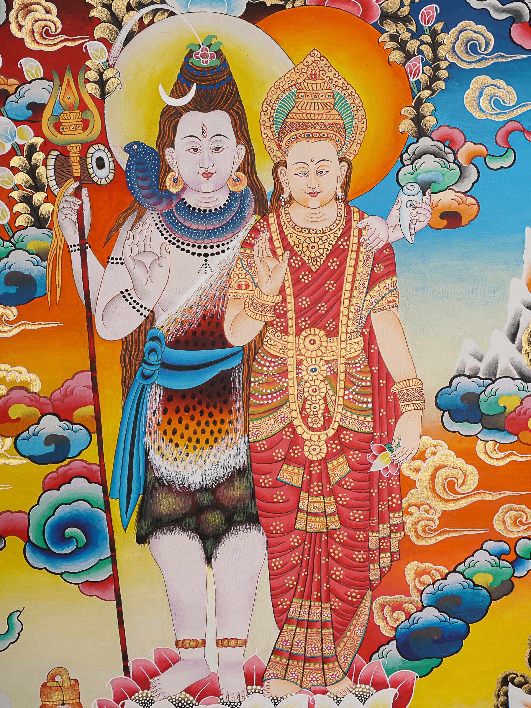 Shiva Shakti Thangka - Image 11